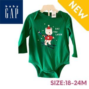 Baby Gap - 18-24M Green Long Sleeve Onesie
